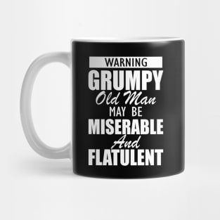 Grandpa - Warning grumpy old man may be miserable and flatulent Mug